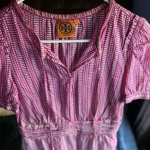 Tory Burch Pink Stripped Top